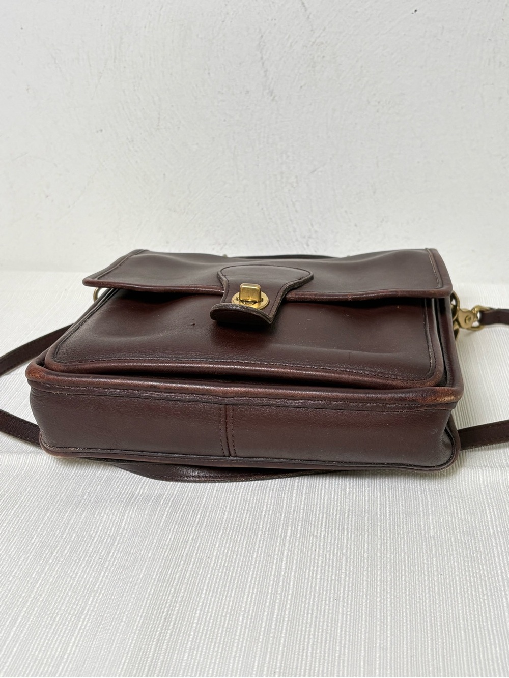 COACH 5130 Vintage 1996 USA Station Bag Mahagony Brown Leather Crossbody Purse - Picture 12 of 16